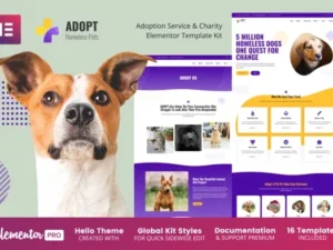 Adopt – Adoption Service & Charity Elementor Template Kit For WordPress & WooCommerce