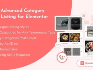 Advanced Category Listing for Elementor for wordpress