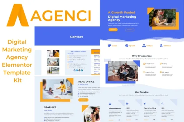 Agenci – Digital Marketing Agency Elementor Template Kit For WordPress & WooCommerce