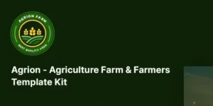 Agrion – Agriculture Farm & Farmers Template Kit For WordPress & woocommerce