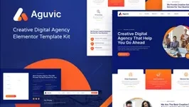 Aguvic – Creative Digital Agency Elementor Template Kit For WordPress & Woocommerce