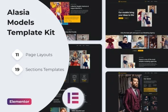 Alasia – Model Agency Elementor Template Kit For WordPress & WooCommerce