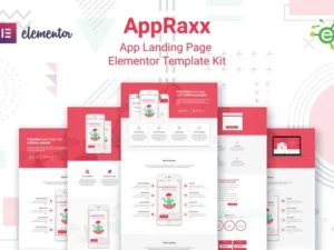 AppRaxx – App Landing Page Elementor Template Kit For WordPress & woocommerce