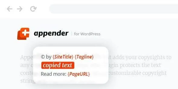 Appender – Copycat Content Protection for WordPress content protect