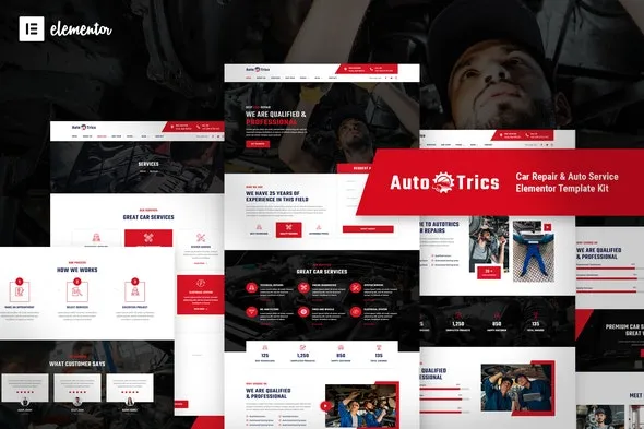 AutoTrics – Car Repair & Auto Service Elementor Template Kit For WordPress & WooCommerce