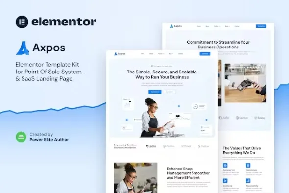 Axpos – Point Of Sale Software Elementor Template Kit For WordPress