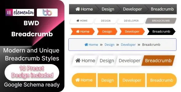 BWD Breadcrumb Addon For Elementor for wordpress