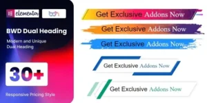 BWD Dual Heading addon for elementor for wordpress