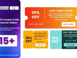 BWD Elementor Coupon Code WordPress Plugin for woocommerce