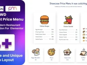 BWD Restaurant Price Menu – Addon For Elementor for wordpress