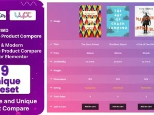 BWD WooCommerce Product Compare Addon For Elementor for wordpress