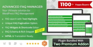 BWL Advanced FAQ Manager Plugin For WordPress
