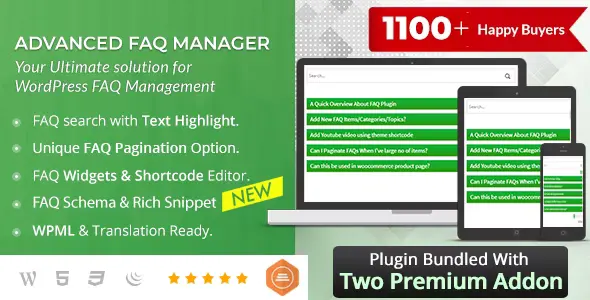 BWL Advanced FAQ Manager Plugin For WordPress