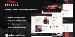 Boskery – Butcher & Meat Shop Template Kits For WordPress & WordPress