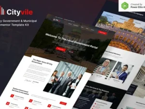 Cityvile – City Government & Municipal Elementor Template Kit for wordpress