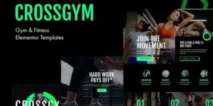 CrossGym – Gym & Fitness Elementor Template Kit For WordPress & Woocommerce
