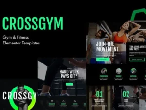 CrossGym – Gym & Fitness Elementor Template Kit For WordPress & Woocommerce