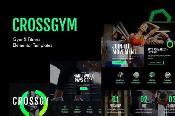 CrossGym – Gym & Fitness Elementor Template Kit For WordPress & Woocommerce