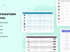 Datalentor– Advanced DataTable for Elementor for wordpress
