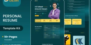 DavidDean – Personal Portfolio & Resume Elementor Template Kit for WordPress & WooCommerce