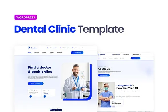 Dentino – Dental Clinic Template Kit For WordPress & WooCommerce