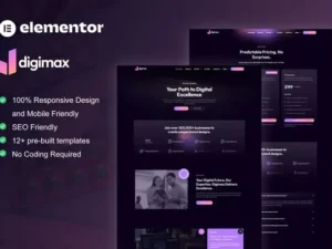 Digimax – Digital Marketing Agency Elementor Template Kit for WordPress & WooCommerce