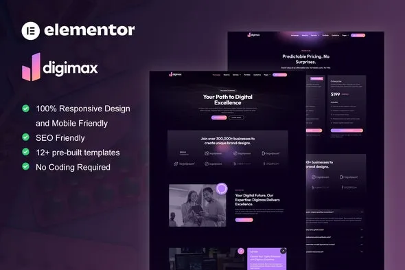 Digimax – Digital Marketing Agency Elementor Template Kit for WordPress & WooCommerce