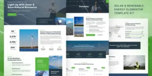 Dometric Solar & Renewable Energy Elementor Template Kit For WordPress & WooCommerce