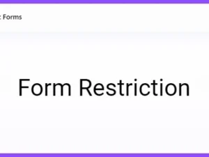 Everest Forms Form Restriction for WordPress