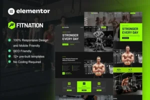 FitNation – Gym & Fitness Elementor Template Kit For WordPress