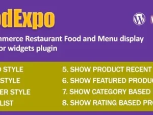 FoodExpo – WooCommerce Restaurant Food Menu Elementor widget for wordpress