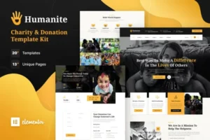 Humanite – Charity & Donation Elementor Template Kit For WordPress