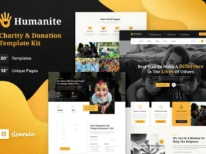 Humanite – Charity & Donation Elementor Template Kit For WordPress & woocommerce