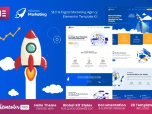 Influence Marketing – SEO & Digital Agency Elementor Template Kit For WordPress & WooCommerce