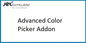 JetFormBuilder Advanced Color Picker For WordPress