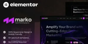 Marko – Digital Marketing Agency Elementor Template Kit for WordPress & WooCommerce