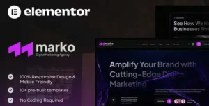 Marko – Digital Marketing Agency Elementor Template Kit for WordPress