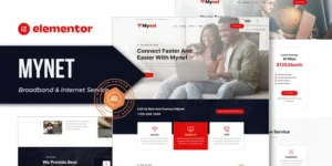 Mynet Broadband & Internet Service Provider Elementor Template Kit For WordPress & WooCommerce