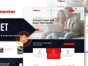 Mynet Broadband & Internet Service Provider Elementor Template Kit For WordPress & WooCommerce