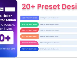 News Ticker Addon For Elementor for wordpress