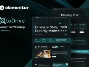Otodrive – Modern Car Workshop Elementor Template Kit For WordPress & WooCommerce