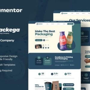 Packega – Packaging Company Elementor Template Kit For WordPress & WooCommerce