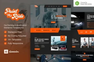 PaintMyRide – Car Painting & Modification Elementor Template Kit For WordPress