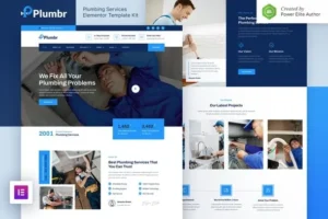 Plumbr – Plumbing Services Elementor Template Kit For WordPress