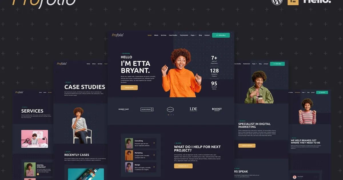 Profolio – CV Resume Portfolio Elementor Template Kit For WordPress & WooCommerce