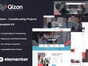 Qizon – Crowdfunding Projects Elementor TemplateKit For WordPress & woocommerce