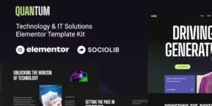 Quantum – Technology & IT Solutions Elementor Template Kit For WordPress & WooCommerce