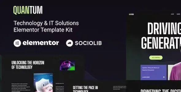 Quantum – Technology & IT Solutions Elementor Template Kit For WordPress & WooCommerce