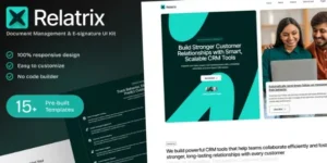Relatrix – CRM SaaS Platform Elementor Template Kit for WordPress & WooCommerce