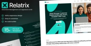 Relatrix – CRM SaaS Platform Elementor Template Kit for WordPress